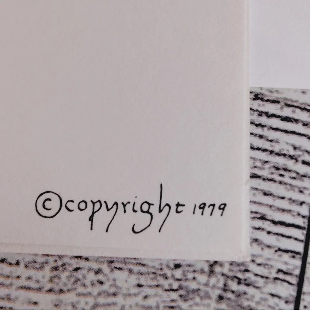 Vtg‎ 1979 Rustic Old Wisconsin Countryside Watercolor Print Blank Greeting Card